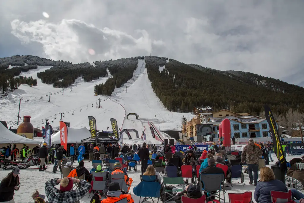 Crowd and base area on race day