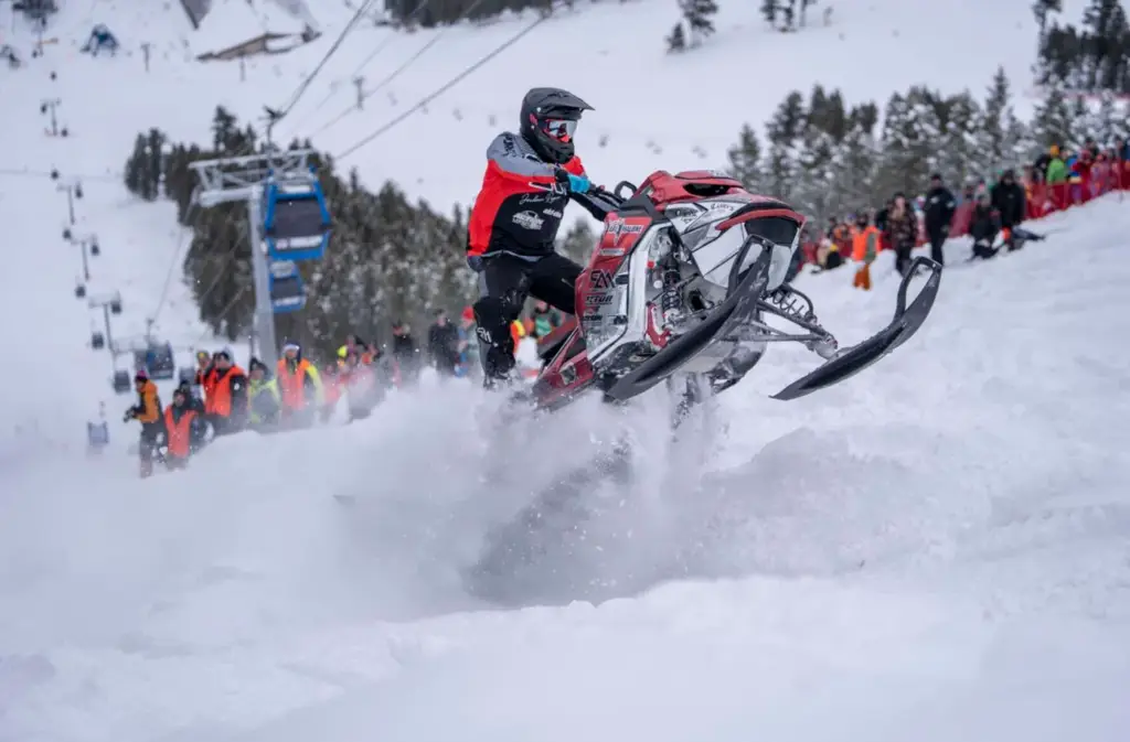 Rider mid-climb on Snow King