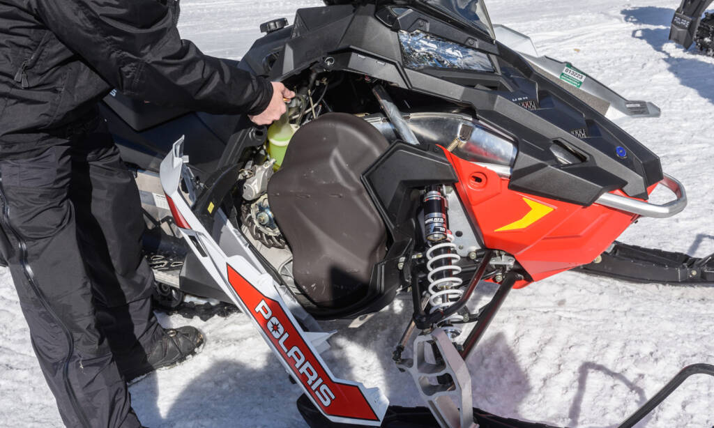 Wrenching on a race sled